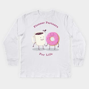 Pioneer partners donut and coffee JW Kids Long Sleeve T-Shirt